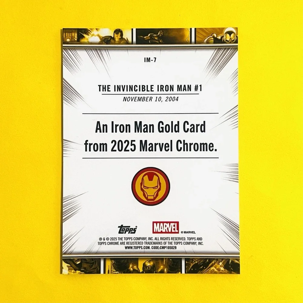 2025‎ Topps Chrome Marvel The Invincible Iron Man #1 IM-7 Gold Insert